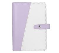 Cryfokt A6 Budget Portable Multifunctional Notebook Planner for Office School Lightweight PU Leather (Purple)