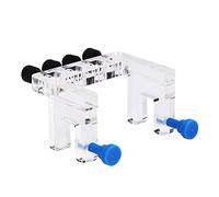Cryfokt Acrylic Dosing Pump Tube Holder with High Transparency for Holding Soft Tube, Stable Fixing for Fish Tank or Filter Tank, 4 Holes, 15mm Thickness, Long Screws, Applicable for Aquarium