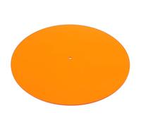 Cryfokt Acrylic Turntable Mat Improves Sound Quality for 12 Inch Vintage Turntables and Reduces Static noise. Slipmat for HiFi Enthusiasts (Transparent Orange)