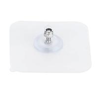 Cryfokt Adhesive Hook 5kg Load Bearing Seamless Design for Wall Clock and Home Decoration, Clear Plastic, 2.4 X 2.4 Inch, 1 Pc
