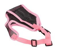 Cryfokt Adjustable Breathable Short Snout Dog Mesh Muzzle for Bulldog Prevent Biting Chihuahua Training, Nylon Material (M)