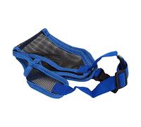Cryfokt Adjustable Breathable Short Snout Dog Mesh Muzzle for Bulldog Prevent Biting Chihuahua Training, Nylon Material (L)