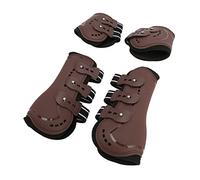 Cryfokt Adjustable Lightweight Shock Absorption Horse Leg Protectors for Riding, Front and Rear Boots for Show Jumping, Breathable Horse Tendon Boots Set (M)
