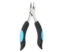 Cryfokt Advanced Ingrown Toe Nail Cuticle Scissors Pedicure Cutter Tool with Non-Slip Handle, Mechanical Double Springs, Curved Vane/Wing, Suitable for Various Nail Trimming, Rubber and Stainless