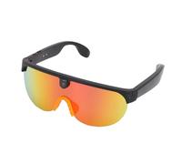 Cryfokt AI Smart Glasses with Camera, 8MP HD Video Recording, Real Time Translation, Touch Control, Open Ear Audio, Recording Sunglasses with Replaceable Lenses, for Outdoor Activities (Black Yellow)