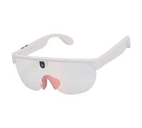 Cryfokt AI Smart Glasses with Camera, 8MP HD Video Recording, Real Time Translation, Touch Control, Open Ear Audio, Recording Sunglasses with Replaceable Lenses, for Outdoor Activities (White Pink)