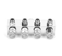 Cryfokt Air Hose Splitter Adjustable Aluminium Airbrush Fitting for Artists and Painters Silver 1pc (T1-4 1 to 4)