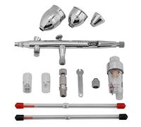 Cryfokt Airbrush 0.3mm Nozzle 13cc Cup Spray Gun Set for Model Make-Up Car Cake Wall 6.3x1.8inch