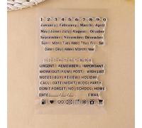 Cryfokt Alphabet Number Clear Silicone Stamp Set for Scrapbooking, Durable Clear Stamp Set for Developing Good Money Management Habits, Safe Material for Craft Enthusiasts (Y37-year Month Day)