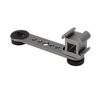 Cryfokt Aluminum Alloy Cold Shoe Mount Plate Detachable Triple Microphone Stand Bracket for Live Streaming, Photography, 1/4in and 3/8in Screw Holes (Dark Gray)