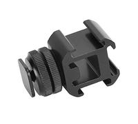Cryfokt Aluminum Alloy Dual Layer Screw Bracket for Hot Cold Shoe Devices, Precision Mount for Microphones, LED Lights, Monitors, Easy to Carry for Photographers, 1/4" One for Three Stand