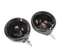 Cryfokt Aluminum Alloy Motorcycle Fog Light Shell 2 Sets Easy Replacement for Stable Performance 4.5 Inches for Bikers