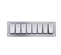 Cryfokt Aluminum Rocker Switch Panel 8 Gang Toggle for RV Truck Boat
