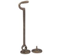 Cryfokt Antique Brass Rustproof Window Latches High Strength Security Hook Wind Brace for Home Office Factory 6.7 X 1.2in (Bronze)
