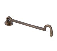 Cryfokt Antique Brass Rustproof Window Latches High Strength Security Hook Wind Brace for Home Office Factory 6.7 X 1.2in (Bronze)