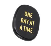 Cryfokt Anxiety Worry Stone Compact and Multifunctional Soothing Relax Palm Stone for Self Care 1 Unit (Black)