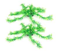 Cryfokt Artificial Water Plant Soft Texture Green Ball Grass for Aquarium Landscape 2 Pack Size 8.5x6.3x38cm