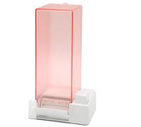 Cryfokt Automatic Cotton Pad Holder Easy Take Pink Transparent Cotton Pad Organizer for Bathroom and Bedroom
