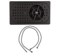 Cryfokt Automatic Cup Washer, Quickly Rinse Stainless Steel Pitcher Rinser with G1/2in Threaded Connector and 5 Layer Electroplating, Efficient for Hotel (FC-12-2 Small Cup Washer [Black])