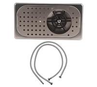 Cryfokt Automatic Cup Washer, Quickly Rinse Stainless Steel Pitcher Rinser with G1/2in Threaded Connector and 5 Layer Electroplating, Efficient for Hotel (FC-12-1 small cup washer [original color])