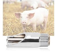 Cryfokt Automatic Pig Drinker, Water Saving Proof Pig Nipple Waterer, Cattle Water Drinker with 5 Pack Bite Activated Chrome Plated Copper for Pigs Cattle Sheep Goats Farm Equipment