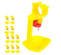 Cryfokt Automatic Poultry Watering Drinker -proof Cups for Chicken Duck Coops Durable Plastic 10 Pcs 5.1x3.1x2.8in