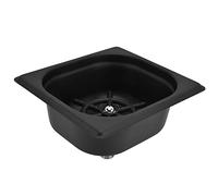 Cryfokt Automatic Stainless Steel Glass Rinser Cup Washer Cleaner for Bar Pub Restaurant Hotel, Multi Angle Water Outlet for Effective, 6.93in X 6.38in X 2.56in (Black)