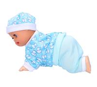 Cryfokt Baby Doll Electric Interactive Crawling Doll Laughing Simulation Toy for Kids Girls, ABS Material, Shown (10 inch small boy)