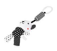 Cryfokt Baby Hanging Rattle Toys with Cute Animal Shapes for Visual Development in Crib 34x12cm (Black and White Striped Bear Pendant)