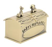 Cryfokt Baby Keepsake Box Elegant Design Rust Resistant Tooth Fairy Gifts for Children 6.1 X 5 X 3.5cm (Antique Brass Color)