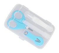 Cryfokt Baby Nail Clippers Set Safe Tools for Infant Manicure Pedicure, Includes Scissors Tweezers Filing for 0-3 Years Old, Compact and Durable (Blue)