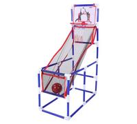 Cryfokt Basketball Game Set, Automatic Ball Return 4 Silent Balls Portable Air Pump Space Saving Indoor Outdoor Basketball Hoop Portable Game Kit with Mesh Base Storage for