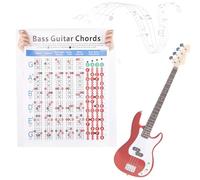 Cryfokt Bass Guitar Chords Chart for Beginners, Durable Art Paper, Chord