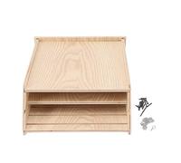 Cryfokt Bat Houses for Outdoors, Bat Box House, Handcrafted Weatherproof Bat Box, Durable Bat House Kit, Easy to Install One Way Bat Door Convenient for Bats to Land Roost (Wood)