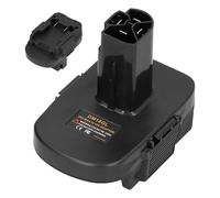 Cryfokt Battery Converter Compact Lightweight Easy Exchange for 18V/18V Lithium Battery DCB200-206 M18, for Craftsman Tools, ABS+PC Black 4.3x3.0x3.7in