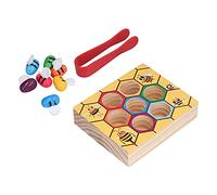 Cryfokt Bee Matching Game Toy for Early Education with Colorful Design and Fine Motor Skill Development for Children, Wooden Material, 1 Set (DN-Clamp Bee)
