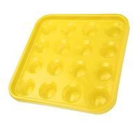 Cryfokt Billiard Ball Storage Holder, Sturdy Black Plastic Tray for 16 Balls, Great for Pool Halls and Billiard Rooms, Long-lasting and Convenient (Yellow)