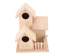 Cryfokt Birdhouse Wood Garden Decorative Nesting Home for Small Birds Cedar 15.7x15.7x20cm