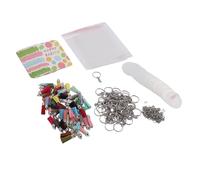 Cryfokt Blank Acrylic Keychain Set with 60 Blanks, Key Rings & Jump Rings