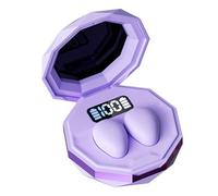 Cryfokt Bluetooth 5.4 Noise Cancelling Sleeping Earbuds for Side Sleepers Wireless with LED Display for Deep Sleep Optimization for Adults and Kids PC ABS 2 Pairs (Purple)