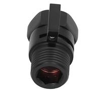 Cryfokt Brass Shower Head Valve Black G1/2in Bathroom Water Control Valve for Easy Installation and Quick Control, Widely Applicable
