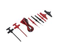 Cryfokt Brass Tips PVC PA Test Line Multimeter Kit, Sharply Probe, Stable Measurement, for Automobile Electrical Appliance Maintenance 2 X Test Clamp/Holder 2 X Probe Pins 1