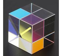 Cryfokt Bright Six-Sided Glass Prism for Teaching and Photography, Stained Cube Optical Prism for Decorations (2 * 2 * 2cm)