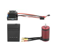 Cryfokt Brushless Motor ESC Programming Card, 3660 Brushless Motor 80A ESC Combo Set (Programmable Function, for 1/8 Scale RC Cars) (3100KV)