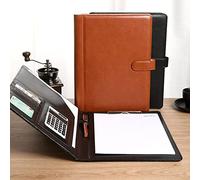 Cryfokt Business Folder, Strong Clip Holds 80 A4 Papers Professional Portfolio, Sales Presentation Folder with Pen Holder Card Pockets for Office Bank Real Estate Sales Conference