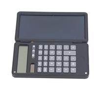 Cryfokt Calculator Handwriting Board, Portable Foldable Design for Easy Calculations, 12 Digits Display for Students, Durable ABS Material (Black)
