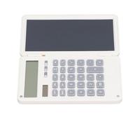Cryfokt Calculator Handwriting Board, Portable Foldable Design for Easy Calculations, 12 Digits Display for Students, Durable ABS Material (White)
