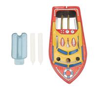 Cryfokt Candle Boat Toys Vintage Nostalgia Tin Ornament Exquisite Craftsmanship Iron for Birthday Party Living Room Decor