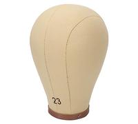 Cryfokt Canvas Block Head Cork Display Wig for Hairdressing Stylists and Salons Reusable with C T for Professional Use