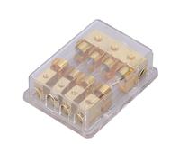 Cryfokt Car Audio Connection Block, High Current 4 Way Splitter for Safe Amplifier Output in General Cars, Fuse Holder, 60A